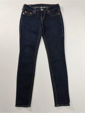 True Religion Casey Low Rise Skinny Jeans Size 29 Dark Wash Made USA